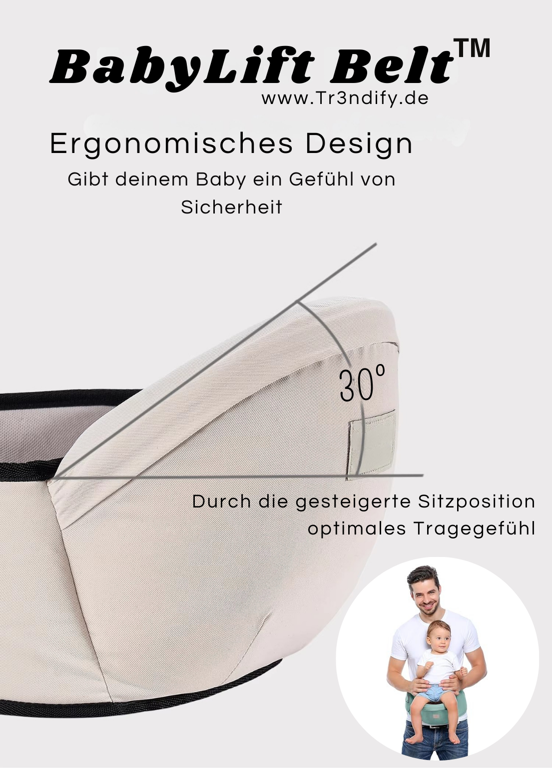 BabyLift Belt™ - Der Hüftgürtel für Komfort und Nähe